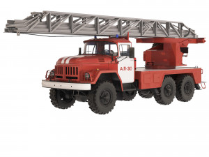ZiL 131 AL-30 fire truck 1988 Modello 3D