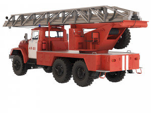 ZiL 131 AL-30 fire truck 1988 Modello 3D