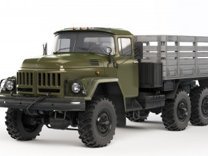 ZiL 131 flatbed body 1966 3D Model