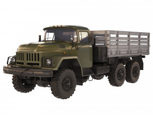 ZiL 131 flatbed body 1966 3D Model