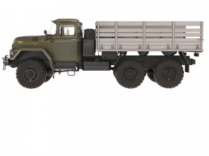 ZiL 131 flatbed body 1966 3D Model
