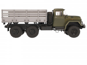 ZiL 131 flatbed body 1966 3D Model