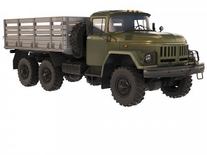 ZiL 131 flatbed body 1966 3D Model