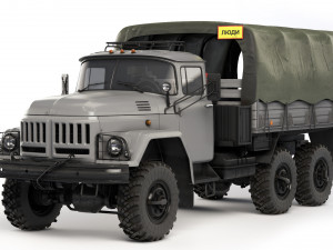 ZiL 131 tarpaulin body 1967 Modelo 3D