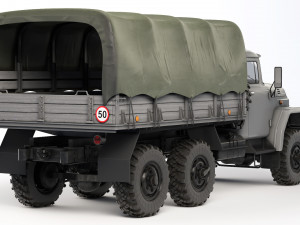 ZiL 131 tarpaulin body 1967 Modèle 3D