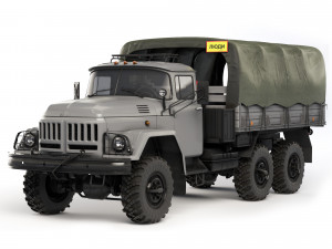 ZiL 131 tarpaulin body 1967 Modèle 3D
