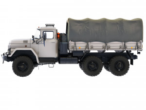 ZiL 131 tarpaulin body 1967 Modèle 3D