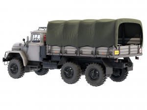 ZiL 131 tarpaulin body 1967 Modèle 3D