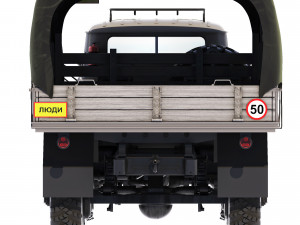 ZiL 131 tarpaulin body 1967 Modèle 3D