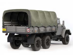 ZiL 131 tarpaulin body 1967 Modèle 3D