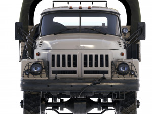 ZiL 131 tarpaulin body 1967 Modèle 3D