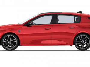 Peugeot 308 GT Sport 2023 3D Модель