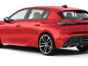 Peugeot 308 GT Sport 2023 3D Модель