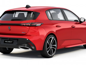 Peugeot 308 GT Sport 2023 3D Модель