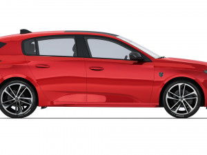 Peugeot 308 GT Sport 2023 3D Модель
