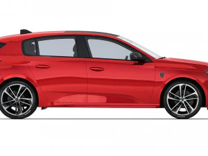 Peugeot 308 GT Sport 2023 3D Model