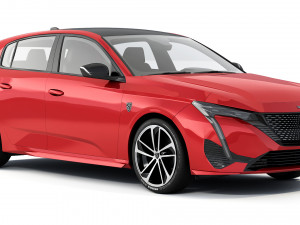 Peugeot 308 GT Sport 2023 3D Модель