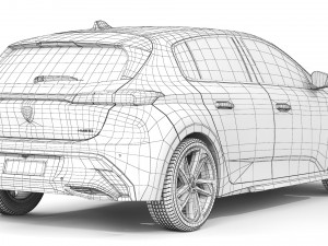 Peugeot 308 GT Sport 2023 3D Модель