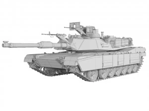 Tank Abrams M1A2 2016 3D Model