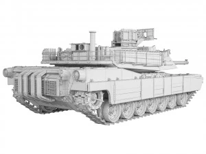 Tank Abrams M1A2 2016 3D Model