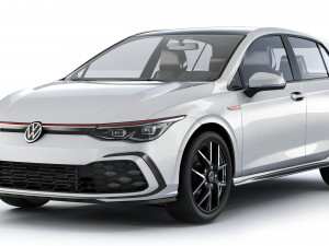 Volkswagen Golf VIII GTI 2020 3D Model