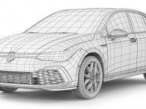 Volkswagen Golf VIII GTI 2020 3D Модель