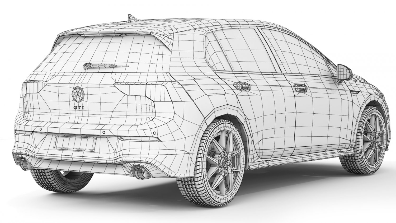 Volkswagen Golf VIII GTI 2020 3D Model in Sport Cars 3DExport