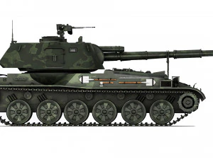 SPH 2S3 Akatsiya 1980 3D Model