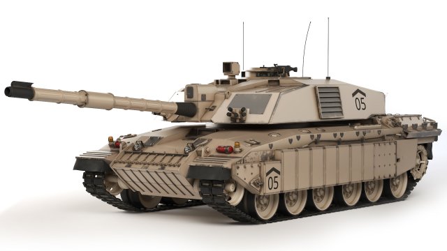 Tank Challenger 2 2010 3D Model .c4d .max .obj .3ds .fbx .lwo .lw .lws