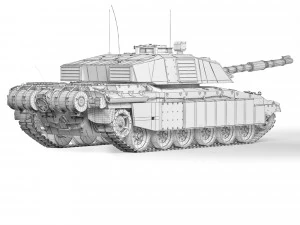 Tank Challenger 2 2010 3D Model