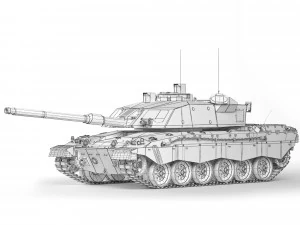 Tank Challenger 3 2022 3D Model