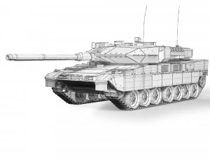 Tank Leopard 2A7V 2016 3D Model