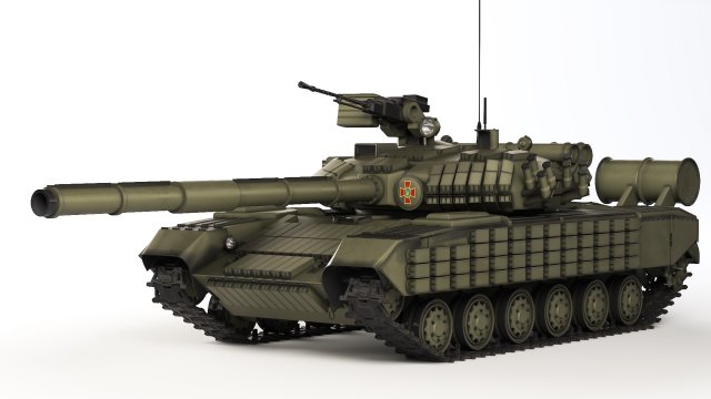 Tank T-64 BV 2017 3D Модель .c4d .max .obj .3ds .fbx .stl .blend 