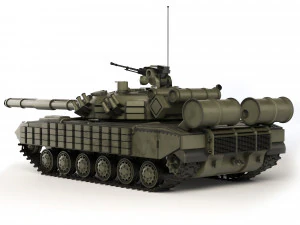 Tank T-64 BV 2017 3D Model