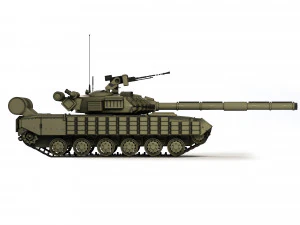 Tank T-64 BV 2017 3D Model
