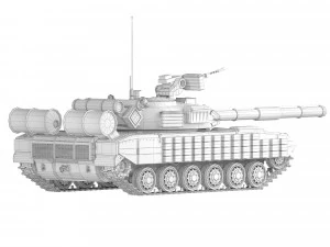 Tank T-64 BV 2017 3D Model