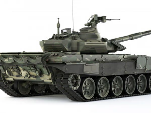 Tank T-72B3 2012 3D Model