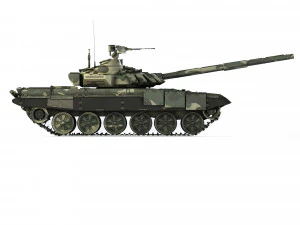 Tank T-72B3 2012 3D Model