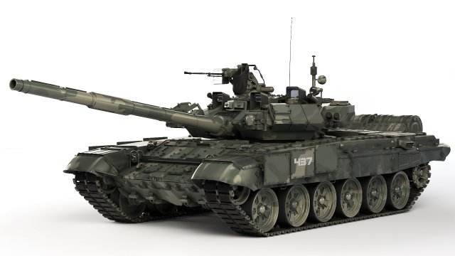 Tank T-90A 2010 Model 3D .c4d .max .obj .3ds .fbx .stl .blend 