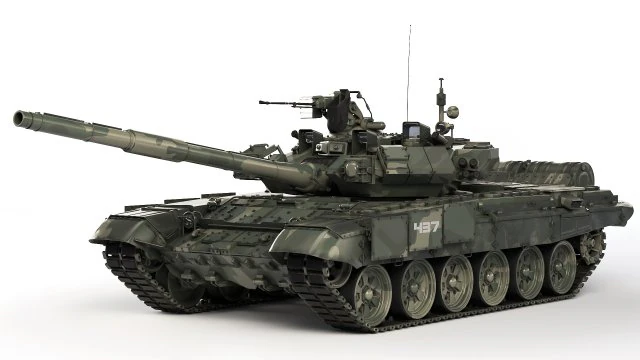 Tank T-90A 2010 3D Model .c4d .max .obj .3ds .fbx .stl .blend 