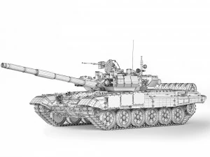 Tank T-90A 2010 3D Model