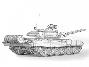Tank T-90A 2010 3D Model