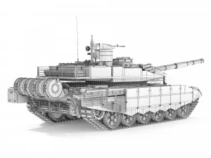 Tank T-90M 2020 3D Model