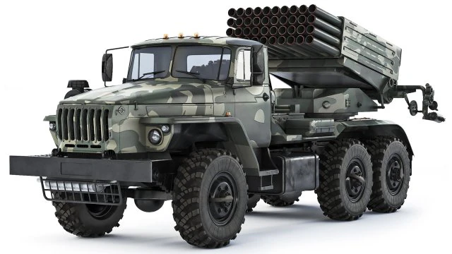 BM-21 Grad Ural 4320 2010 3D Model .c4d .max .obj .3ds .fbx .stl .blend 