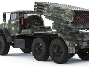 BM-21 Grad Ural 4320 2010 3D Model