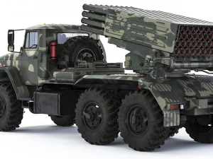 BM-21 Grad Ural 4320 2010 3D Model