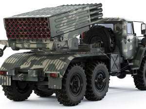 BM-21 Grad Ural 4320 2010 3D Model