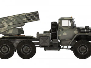 BM-21 Grad Ural 4320 2010 3D Model