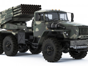 BM-21 Grad Ural 4320 2010 3D Model
