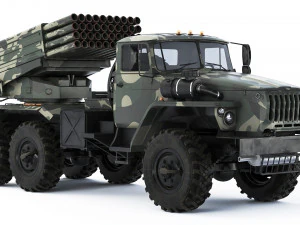 BM-21 Grad Ural 4320 2010 3D Model